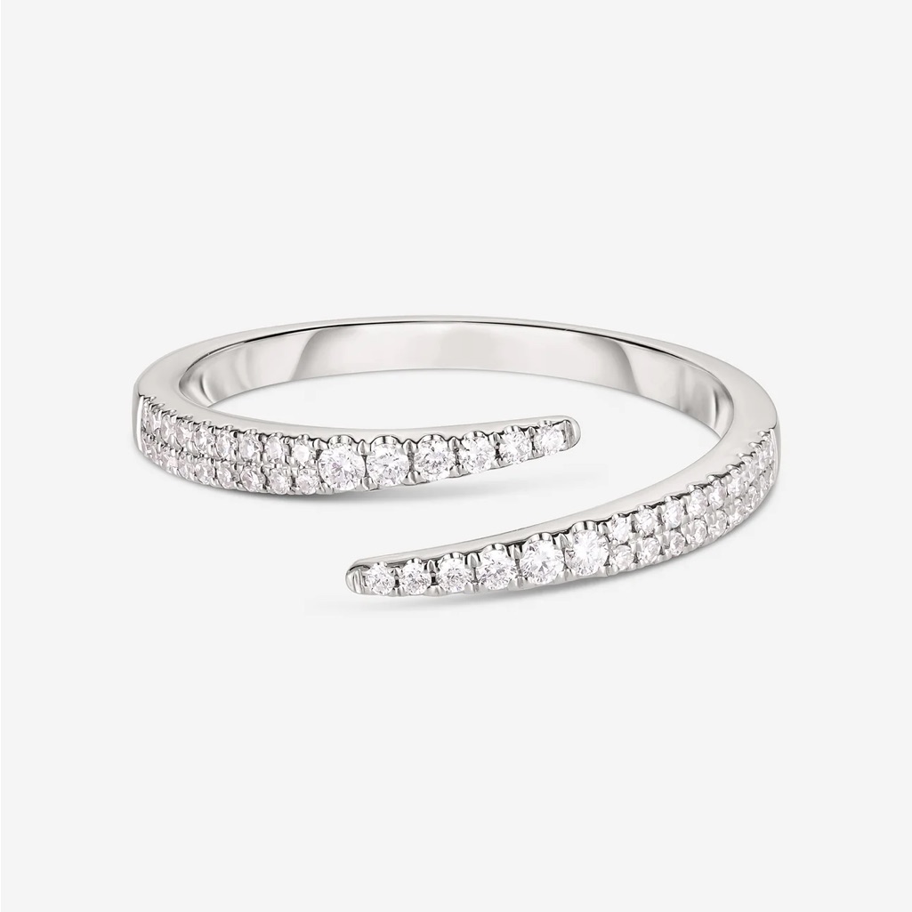 Ring Concierge Open Diamond Wrap Ring 6.5 In White Gold